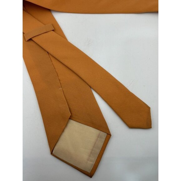VTG ASSORTED LOT OF 3 - Bright Orange Silk Ties Made in Italy - Picture 9 of 11